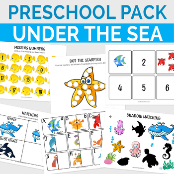 Under The Sea Theme Activities Pack | Preschool Learning Folder ...