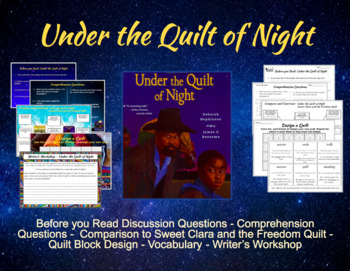 Preview of Under the Quilt of Night - Book Companion - Printable and Digital - 3rd or 4th