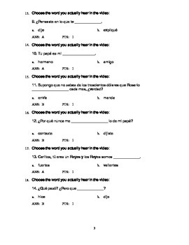 Under The Same Moon La Misma Luna Exam Bank By Senora Mcpeak Tpt