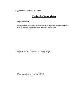 Under The Same Moon Movie Guide By Him And Her Social Studies And Spanish