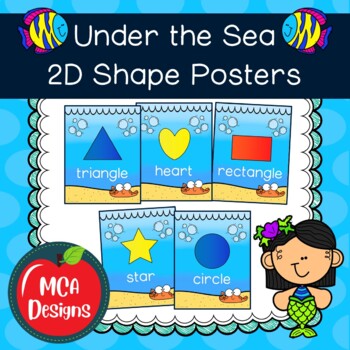 Preview of Under the Sea 2D Shape Posters