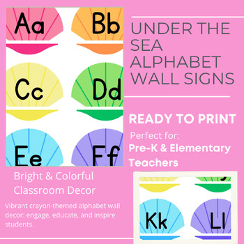 Preview of Under the Sea Alphabet Wall Decorations for your Classroom