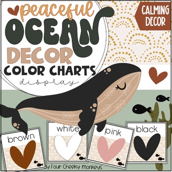Preview of Under the Sea Boho Ocean Classroom Decor Theme // neutral color posters
