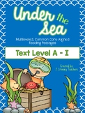 Under the Sea: CCSS Aligned, Ocean Themed, Leveled Passage