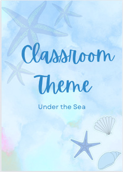 Fish theme classroom editable