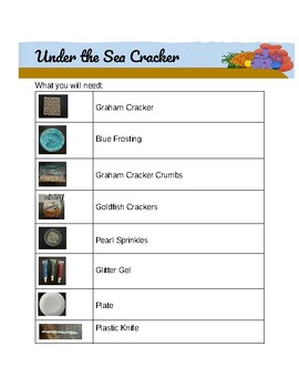 Preview of Under the Sea Cracker Visual Checklist