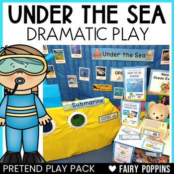 Preview of Under the Sea Dramatic Play Printables | Pretend Play Pack, Ocean Animals
