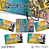 Jungle Flair Editable Classroom Rules Posters