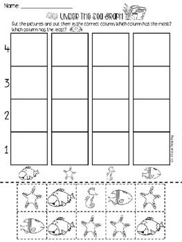 Preview of Under the Sea Graph Freebie