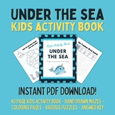 Under the Sea Kids Activity Book Printable