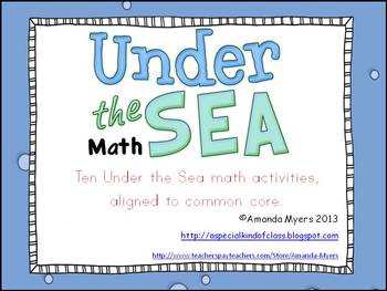 Preview of Under the Sea Math Work Stations - Aligned to Common Core