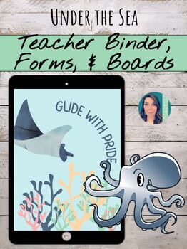 Preview of Under the Sea Music Classroom Bulletin Board Posters, Binder Covers, & Forms