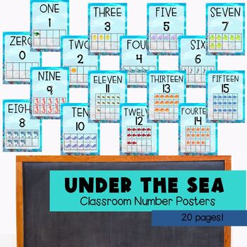 Preview of Under the Sea Number Posters with Touch Points and Ten Frames