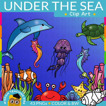 Preview of Under the Sea Ocean Animals Clip Art