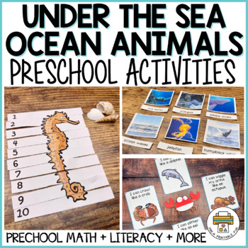Preview of Under the Sea Ocean Animals Preschool Activities