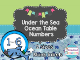 Under the Sea Ocean Table Numbers