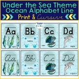 Under the Sea Ocean Theme Alphabet Line Print and Cursive