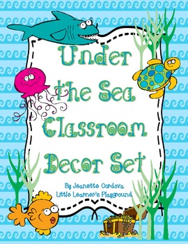 Preview of Under the Sea Ocean Themed Classrom Decor Set