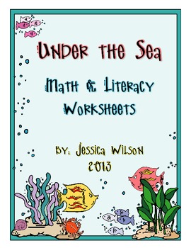 under the sea ocean themed math literacy worksheets tpt