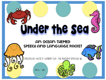 Preview of Under the Sea! Ocean Themed Speech and Language Activities
