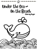 Under the Sea On the Beach Coloring Pages 20 Count {Texas 