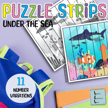 Preview of Under the Sea Puzzle Strips - Number Sequence Puzzle