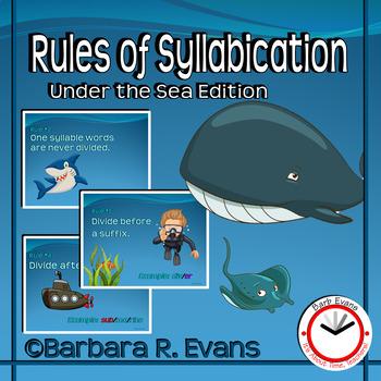 Preview of SYLLABLE RULES Undersea Theme Syllable Division Rules Phonics Anchor Charts