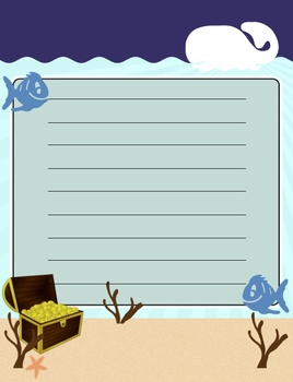 Preview of Under the Sea Theme Paper (Elementary or Middle)