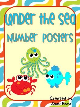 Preview of Under the Sea Themed Classroom Number Posters