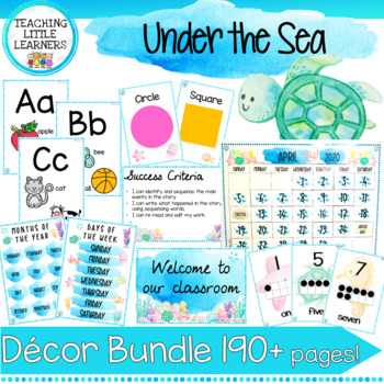 Preview of Under the Sea Themed Décor Bundle