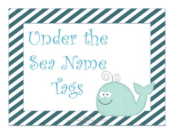 under the sea nautical name tags ocean theme by happy to