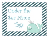 Under the Sea Nautical Name Tags - Ocean Theme