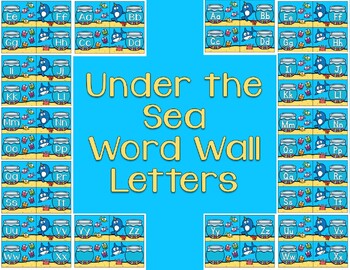 Preview of Under the Sea Word or Focus Wall Letters- 2 versions