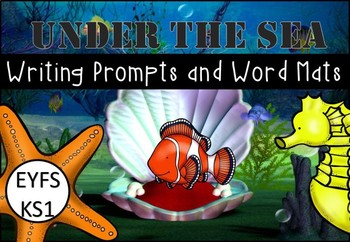 Preview of Under the Sea Writing Prompts and Word Mats