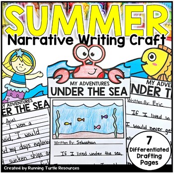 Preview of Under the Sea Writing, Summer Narrative Writing, Ocean Animals Bulletin Board