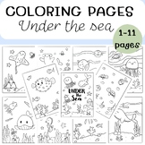 Under the sea coloring pages |  Ocean animals coloring pag