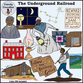 Preview of Underground Railroad Clip Art