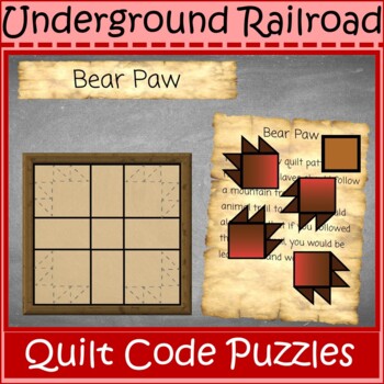Preview of Underground Railroad Quilt Code Puzzles Digital Interactive Activities