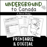 Underground to Canada (Novel Study) PRINTABLE AND DIGITAL