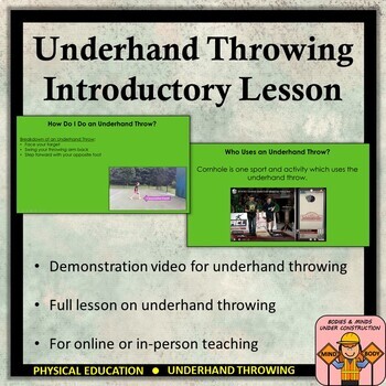 why learn to underhand throw lesson plan