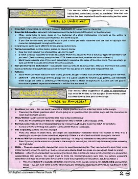 Preview of Underlining vs. Annotating Guide - Handout