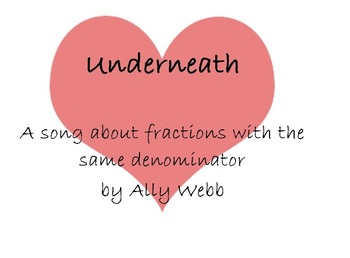 Preview of Underneath: A Song About Fractions (MP3, Lyrics, and Graphics)--Complete Bundle