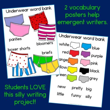 Underpants Class Book with Sight Words | Underwear Vocabulary Posters