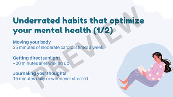 Preview of Underrated Habits For Your Mental Health - Minilesson