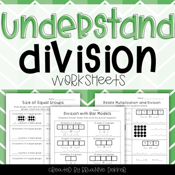 Preview of Understand Division Worksheets