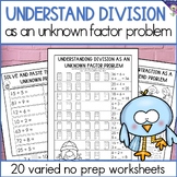 Understand Division as an Unknown Factor Problem Worksheet