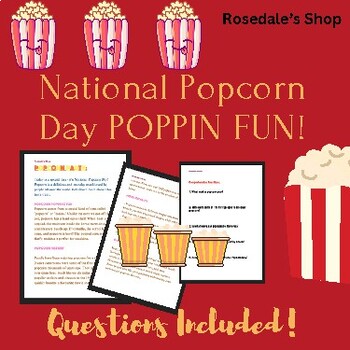 Preview of Understand National Popcorn Day with "Poppin' Fun on January 19th!