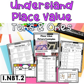 Preview of Understand Place Value Tens and Ones 1.NBT.2 Bundle of Resources