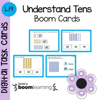 Preview of Understand Tens Boom Cards - Digital Task Cards