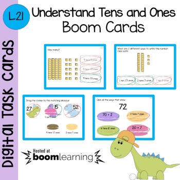 Preview of Understand Tens and Ones Boom Cards - Digital Task Cards